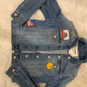 Jean jacket with patchwork